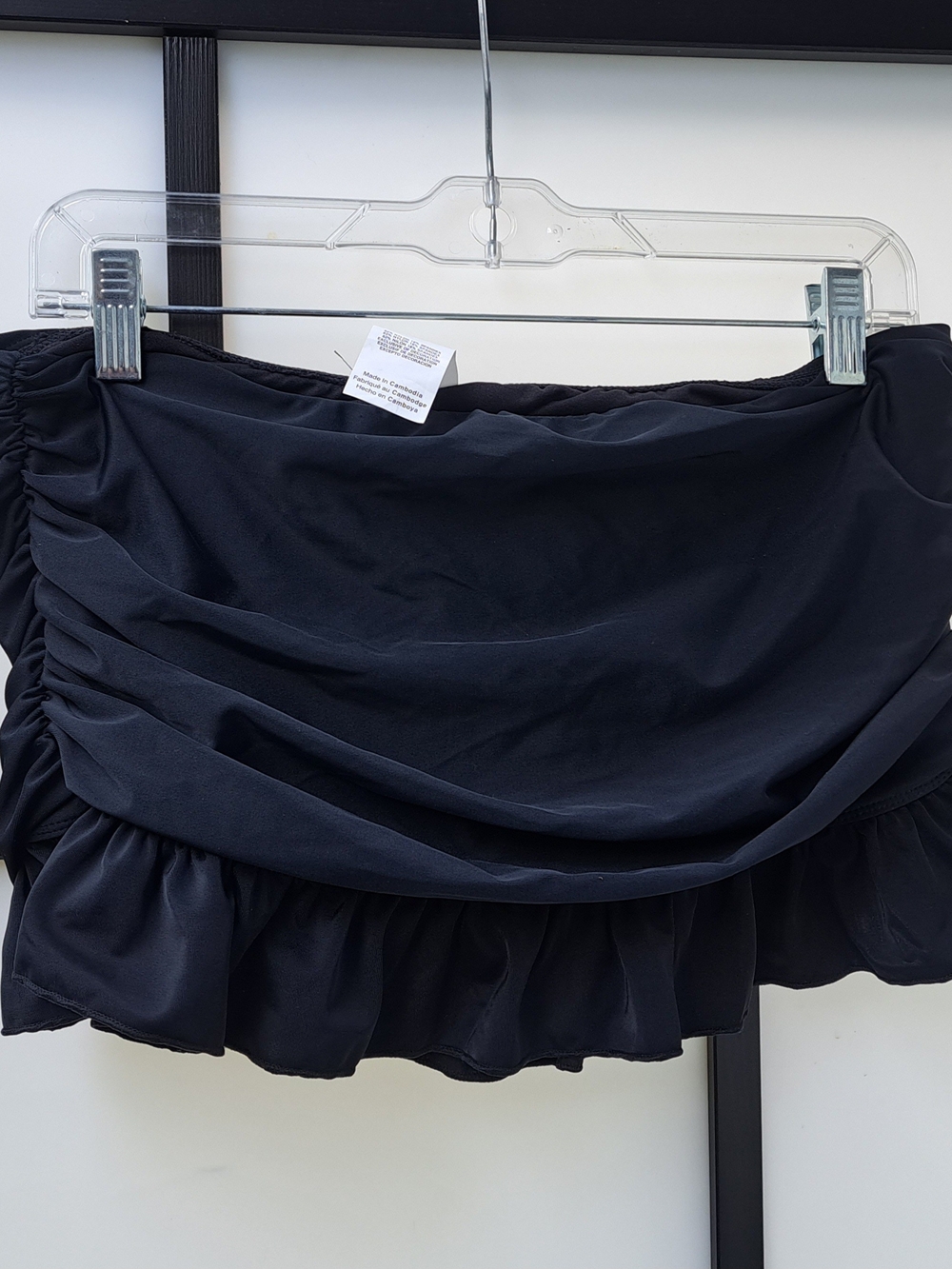 Island Escape Ruffle Tummy Control Swim Bottom Black Size 10 NWT